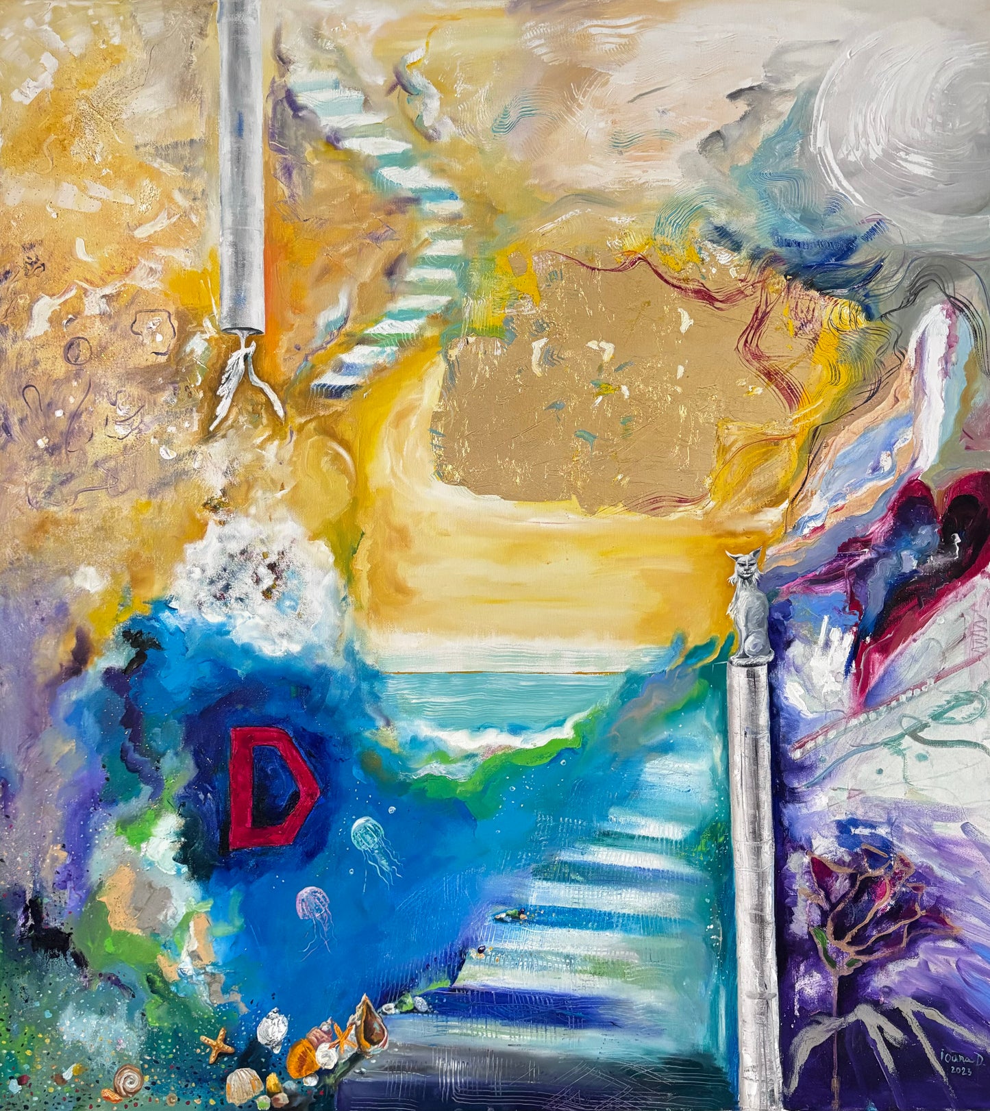 Tablou abstract "Destin" - Rezervat - Expoziția de la Viena